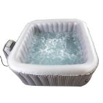 Avenli 4-Person Inflatable Square Spa - Silver Birch