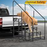 TOCRETOARE RV Steps with Handrail, Hot Tub Steps with Handrail, Portable Stairs Steps for 5th Wheel RV, Mobile Home Stairs Outdoor RV Step (5 Steps with 2 Handrails)