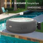 INTEX SimpleSpa Inflatable Hot Tub, 6 Person Jet Massage Spa with Built-in Pump and Cover - Portable Outdoor Tub with Bubble Jets for Home, Backyard, and Patio