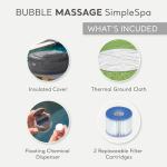 INTEX SimpleSpa Inflatable Hot Tub, 6 Person Jet Massage Spa with Built-in Pump and Cover - Portable Outdoor Tub with Bubble Jets for Home, Backyard, and Patio