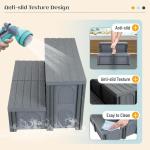 Gelacie Universal Hot Tub Steps 2-Step Spa Stairs with Storage 500 LBS Capacity Textured Step for Hot Tub/Camper/SPA Pool/Pet Stairs Charcoal Grey