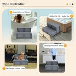 Gelacie Universal Hot Tub Steps 2-Step Spa Stairs with Storage 500 LBS Capacity Textured Step for Hot Tub/Camper/SPA Pool/Pet Stairs Charcoal Grey
