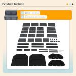Gelacie Universal Hot Tub Steps 2-Step Spa Stairs with Storage 500 LBS Capacity Textured Step for Hot Tub/Camper/SPA Pool/Pet Stairs Charcoal Grey