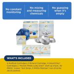 FROG @Ease Floating System for Hot Tubs with 3 Replacement @Ease SmartChlor Cartridges & 3 Pack of FROG Maintain - Hot Tub Maintenance System with Sanitizing Minerals & SmartChlor Technology
