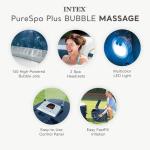 Intex 28429EP PureSpa Plus Portable Inflatable Hot Tub Bubble Jet Spa, 77 Inch x 28 Inch & 28514E Medium PureSpa Accessories Benches (2 Pack)
