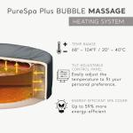 Intex 28429EP PureSpa Plus Portable Inflatable Hot Tub Bubble Jet Spa, 77 Inch x 28 Inch & 28514E Medium PureSpa Accessories Benches (2 Pack)