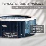 Intex 28429EP PureSpa Plus Portable Inflatable Hot Tub Bubble Jet Spa, 77 Inch x 28 Inch & 28514E Medium PureSpa Accessories Benches (2 Pack)
