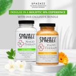 Spazazz Hot Tub Aromatherapy Bath Salt Crystals 2 Pack- Happy and Naked Therapy 19 oz Jars Plus a Spazazz Rubber Duck- Relaxing Hot Tub Aromatherapy Bath Salts- Safe for All Spa and Hot Tub Equipment