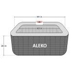 ALEKO Mia 4-Person Inflatable Jetted Hot Tub | 120 Soothing Bubble Jets | Energy Efficient Cover | LED Lights with 7 Lights | 360-Degree Bubble Massage | 158 Gallon Water Capacity