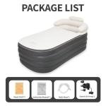 Portable Inflatable Bathtub with Backrest and Cup Holder
