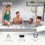 Intex PureSpa Deluxe Inflatable Spa Set for 4