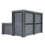 Gelacie Universal Hot Tub Steps 2-Step Spa Stairs with Storage 500 LBS Capacity Textured Step for Hot Tub/Camper/SPA Pool/Pet Stairs Charcoal Grey