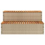 vidaXL Hot Tub Step - Beige Poly Rattan & Acacia, Outdoor Spa Steps for Safe Entry, Adjustable Feet, Sturdy, Weather-, 39.4"x19.7"x19.9"