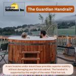 Outdoor Solutions Inc. Guardian® Hot Tub Handrail | Durable Spa Safety Rail with Textured Grip | Fits Hot Tubs Up to 42" Tall | 360° Swivel Handrail for Easy Access | Extra Stable Footplate