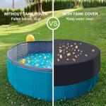 PATIKIL 85.8x85.8x11.8 inch Square Hot Tub Cover, 210D Oxford Waterproof Dustproof SPA Cover Protector Patio Furniture Covers for Hot Tub Outdoor Indoor, Gray