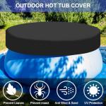 PATIKIL 85.8x85.8x11.8 inch Square Hot Tub Cover, 210D Oxford Waterproof Dustproof SPA Cover Protector Patio Furniture Covers for Hot Tub Outdoor Indoor, Gray