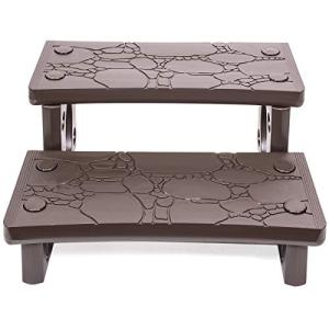 XtremepowerUS Heavy Duty Hot Tub Steps, Mocha
