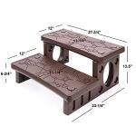 XtremepowerUS Heavy Duty Hot Tub Steps, Mocha