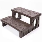 XtremepowerUS Heavy Duty Hot Tub Steps, Mocha