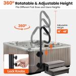 GarveeLife Adjustable Spa Handrail with Non-Slip Grip