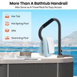 GarveeLife Adjustable Spa Handrail with Non-Slip Grip