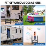 2-Step Hot Tub Steps with Handrail and Non-Slip Mats