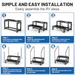 2-Step Hot Tub Steps with Handrail and Non-Slip Mats