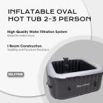 Portable Inflatable Hot Tub for 2-3 People
