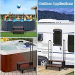 Hot Tub Steps with Handrails - Non-Slip Design