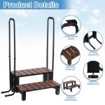 Hot Tub Steps with Handrails - Non-Slip Design