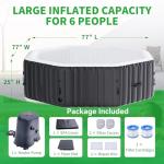4-6 Person Inflatable Blow Up Hot Tub