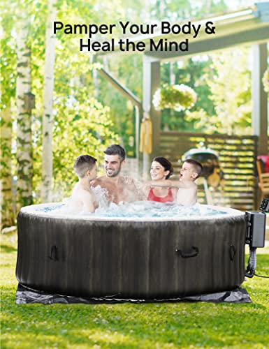 Portable Inflatable Hot Tub with LED and Jets