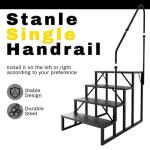 RV Steps with Handrail, Hot Tub Steps with Handrail 4 Step Ladder, RV Stairs 660 lbs Load Capacity with Anti-Slip Panel, Camper Steps for Spa, Travel Trailers, Home and Porch(1 handrail)