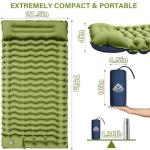 Ultralight Camping Sleeping Pad with Built-in Foot Pump
