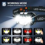 1200 Lumen Rechargeable Headlamp Flashlight, Waterproof, 8 Modes