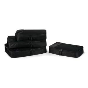 4 Piece Travel Organizer Cubes Set, Medium, Black