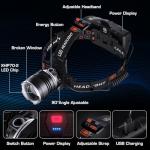AMAKER LED Rechargeable Headlamp, 900000 Lumens, 6 Modes
