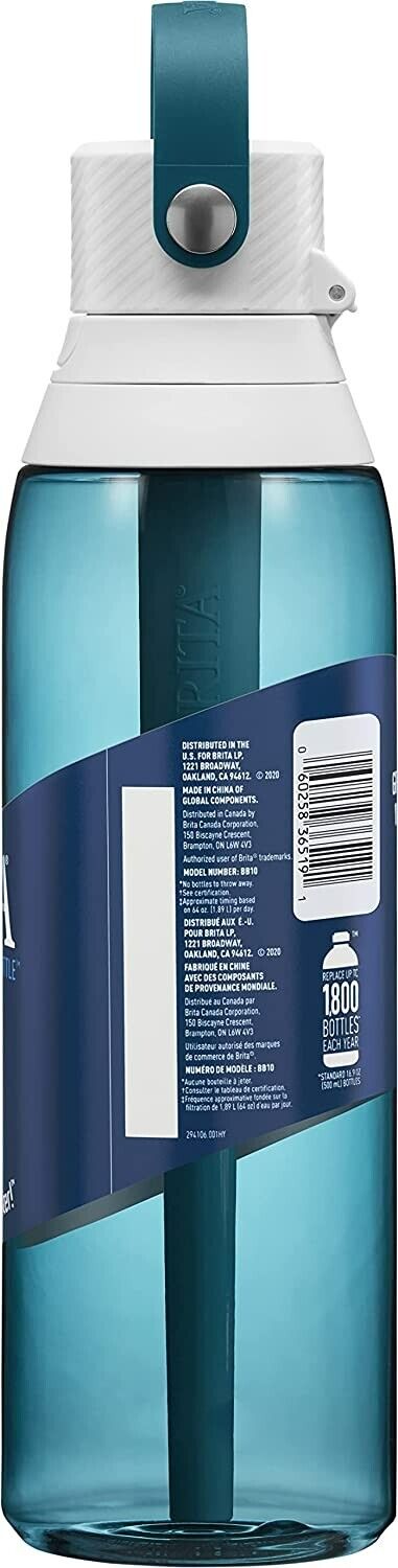 Brita Filtered Water Bottle, Sea Glass, 26 oz