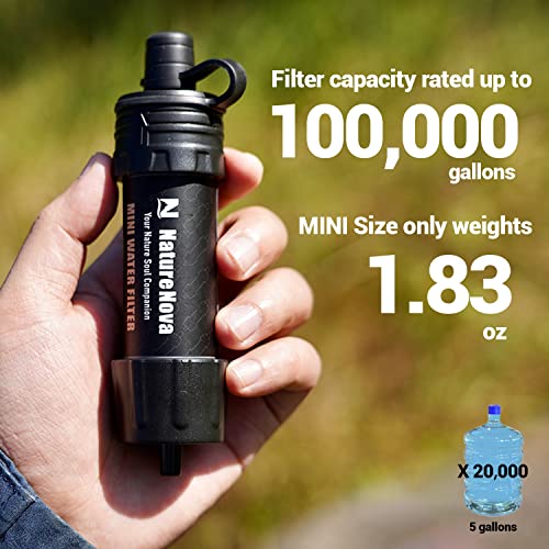 NatureNova Mini Water Filter for Emergency Preparedness