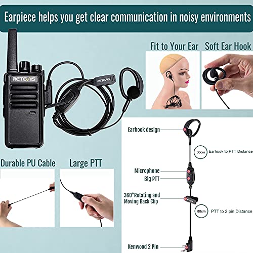 Retevis RT68 Walkie Talkies 6 Pack Rechargeable