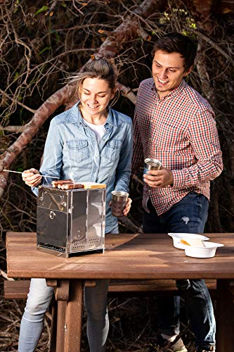 Wood Burning Camp Stove, Foldable Grill (Aluminum 1)