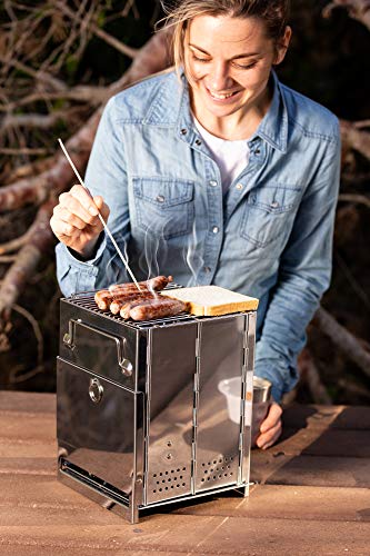 Wood Burning Camp Stove, Foldable Grill (Aluminum 1)
