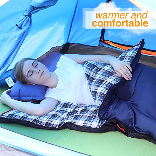 REDCAMP Cotton Flannel Sleeping Bag for Camping & Hiking