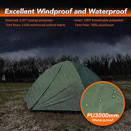 MC TOMOUNT 1 Person Waterproof Backpacking Tent Outdoor Camping