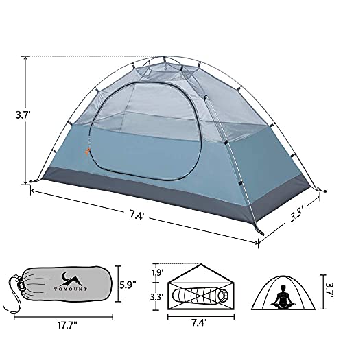 MC TOMOUNT 1 Person Waterproof Backpacking Tent Outdoor Camping