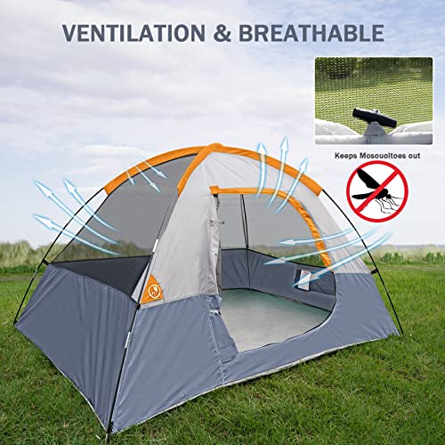 2 Person Waterproof Windproof Camping Tent with Rainfly
