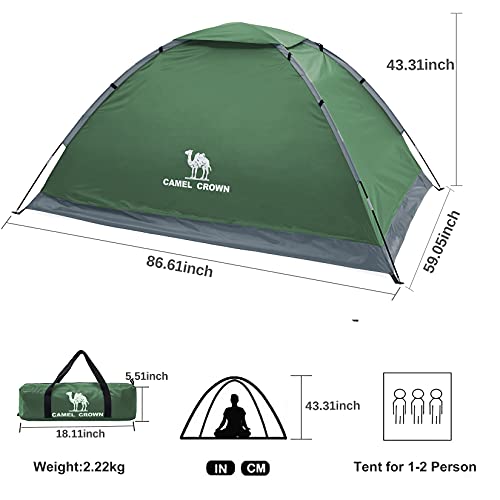 CAMEL CROWN Spacious Waterproof Camping Dome Tent