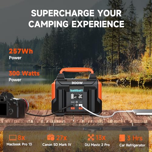 BailiBatt Portable Power Station 300W - Compact Survival Generator
