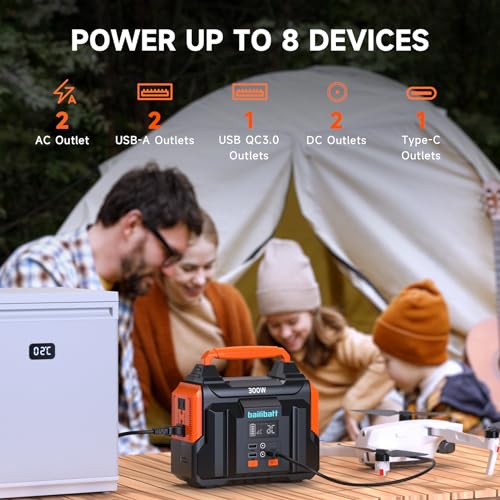 BailiBatt Portable Power Station 300W - Compact Survival Generator