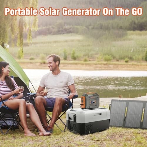 Portable 300W Solar Generator with Foldable 60W Panel
